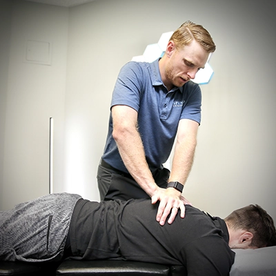 Chiropractor Downers Grove IL Ryan Bielecki Back Adjustment